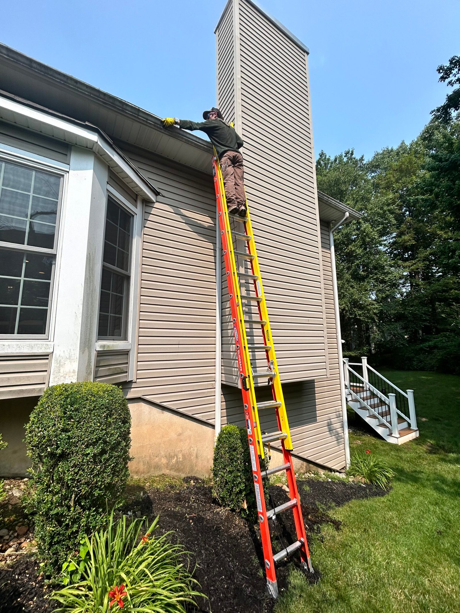 Bright clean windows on a freshly washed home