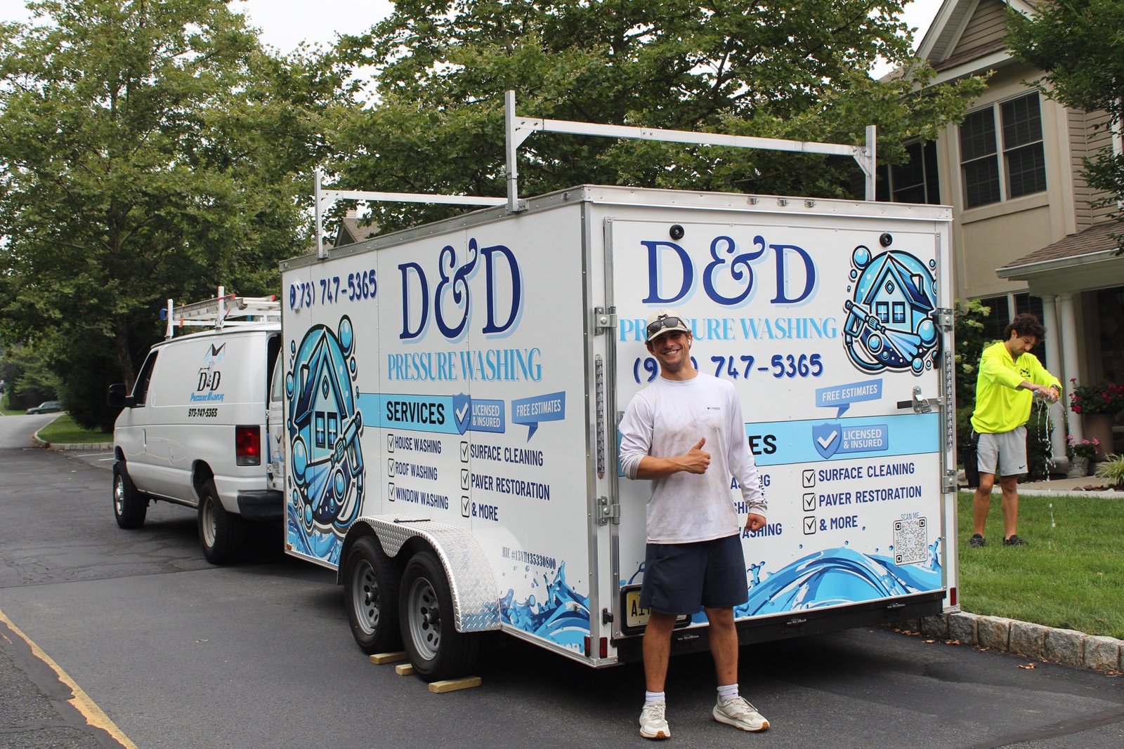 Darius and main trailer, Wayne NJ pressure washing