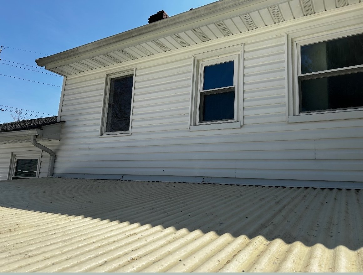 Clean shed roof after soft washing in North Jersey