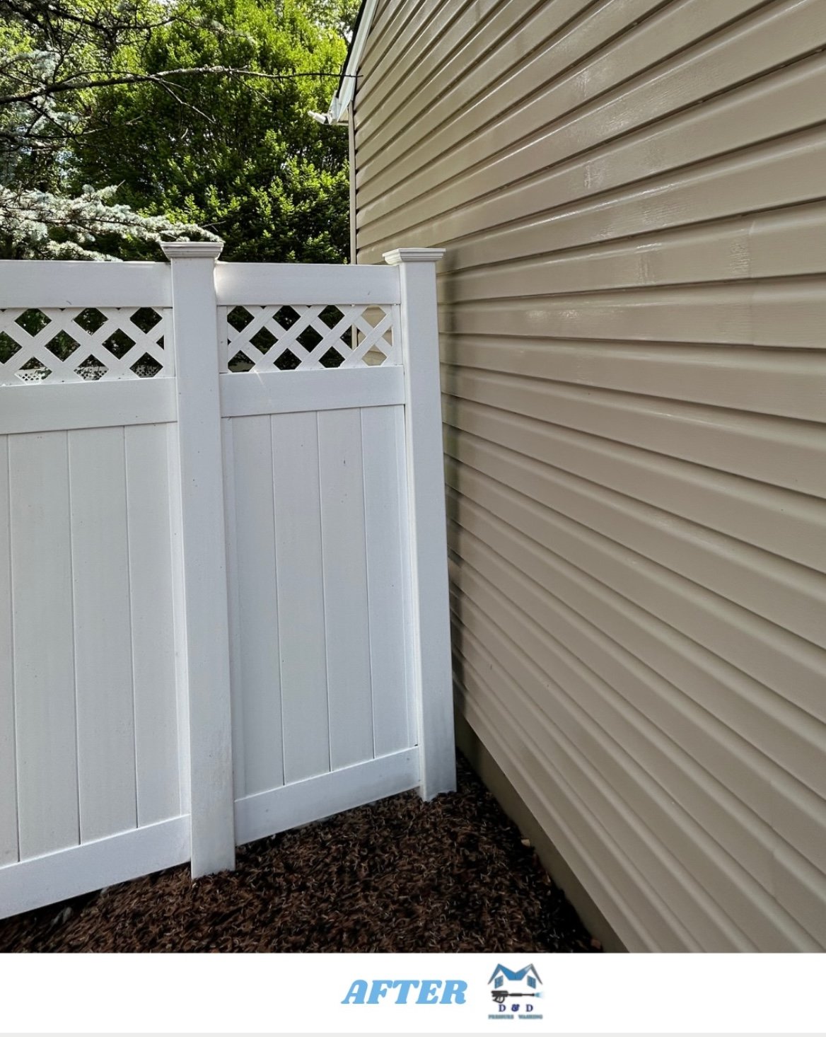 Restored fence after cleaning in North Jersey