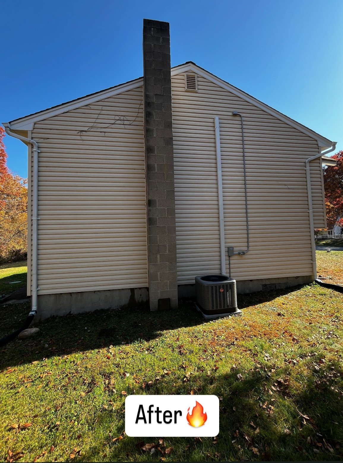 Vinyl siding after soft wash by D&D Pressure Wash